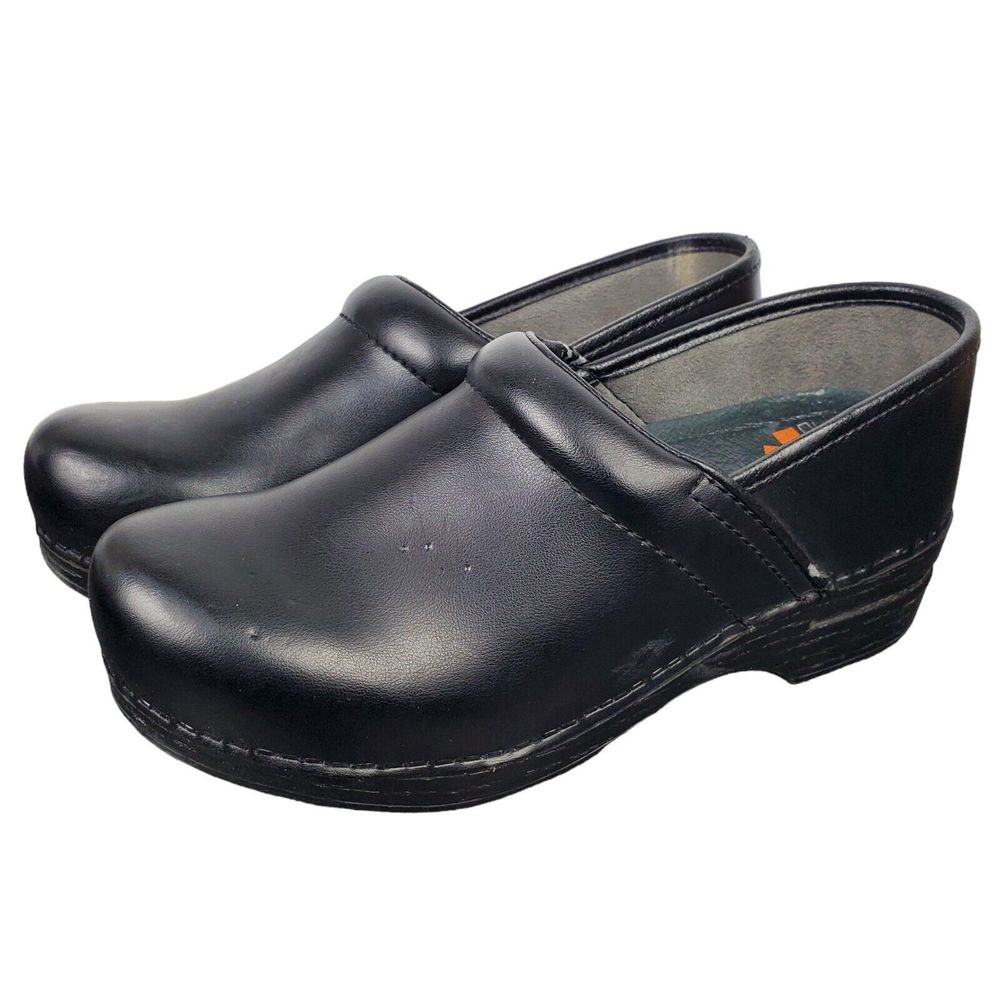Dansko XP Black Comfort Slip On Clogs Sz 38 US 7.5 - 8